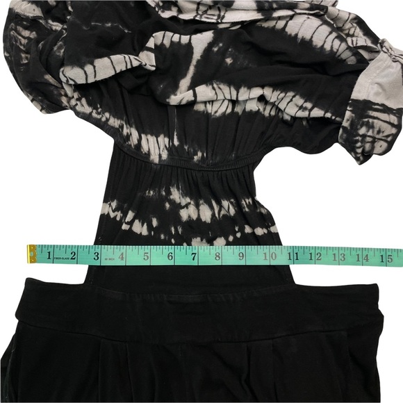 Gypsy 05‎ Black & Gray Tie Dye Split Back Jumpsuit Size Medium - Picture 11 of 12